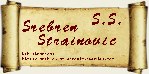 Srebren Strainović vizit kartica